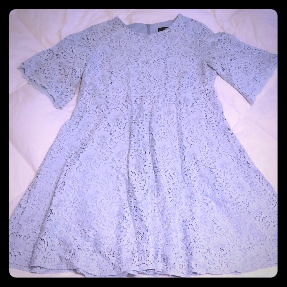 Zara ice blue lace dress